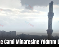 Siirt’te Cami Minaresine Yıldırım Düştü