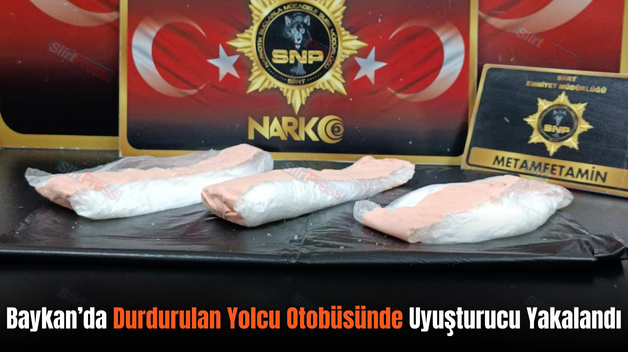 Baykan’da Durdurulan Yolcu Otobüsünde Uyuşturucu Yakalandı