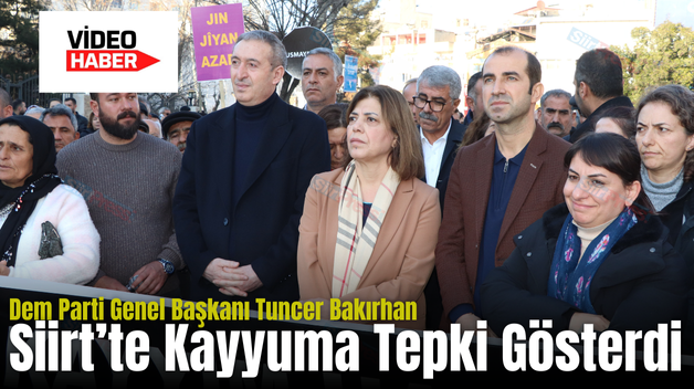 Dem Parti Genel Başkanı Tuncer Bakırhan Siirt’te Kayyuma Tepki Gösterdi