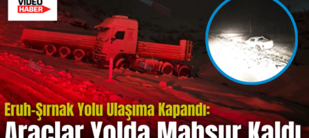 Eruh-Şırnak Yolu Ulaşıma Kapandı: Araçlar Yolda Mahsur Kaldı