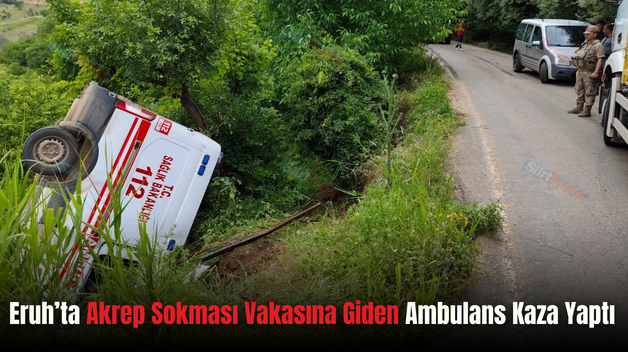 Eruh’ta Akrep Sokması Vakasına Giden Ambulans Kaza Yaptı