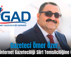 Gazeteci Ömer Özer, Türkiye İnternet Gazeteciliği Siirt Temsilciliğine Getirildi