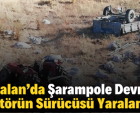 Kurtalan’da Şarampole Devrilen Traktörün Sürücüsü Yaralandı