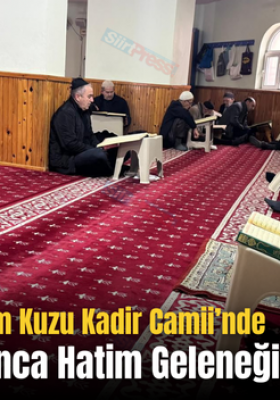 Siirt’te Abdulkerim Kuzu Kadir Camii’nde Üç Aylar Boyunca Hatim Geleneği Devam Ediyor