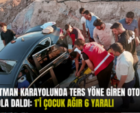 SİİRT-BATMAN KARAYOLUNDA TERS YÖNE GİREN OTOMOBİL YARIK YOLA DALDI: 1’İ ÇOCUK AĞIR 6 YARALI