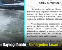 Siirt’in Su Kaynağı Dondu.. Belediyeden Tasarruf Uyarısı