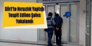 Siirt’te Hırsızlık Yaptığı Tespit Edilen Şahıs Yakalandı