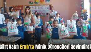 Siirt Vakfı Eruh’ta Minik Öğrencileri Sevindirdi