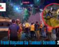 Siirt’te Freni Boşalan Su Tankeri Devrildi: 2 Yaralı