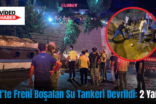 Siirt’te Freni Boşalan Su Tankeri Devrildi: 2 Yaralı