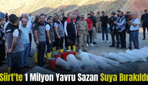 Siirt’te 1 Milyon Yavru Sazan Suya Bırakıldı