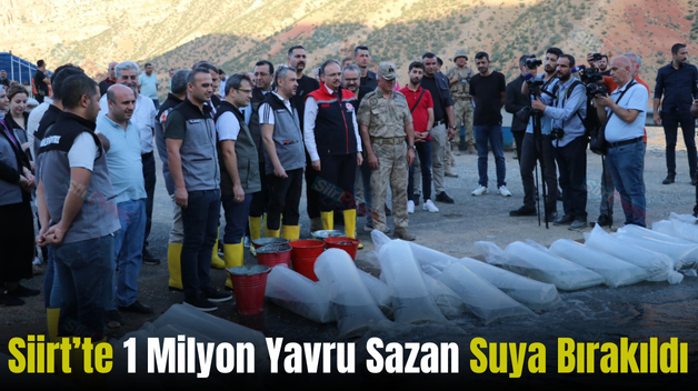 Siirt’te 1 Milyon Yavru Sazan Suya Bırakıldı