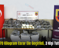 Siirt’te 170 Kilogram Esrar Ele Geçirildi, 3 Kişi Tutuklandı