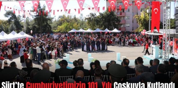 Siirt’te Cumhuriyetimizin 101. Yılı Coşkuyla Kutlandı