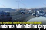 Siirt’te Direksiyon Hakimiyetini Kaybeden Otomobil Jandarma Minibüsüne Çarptı