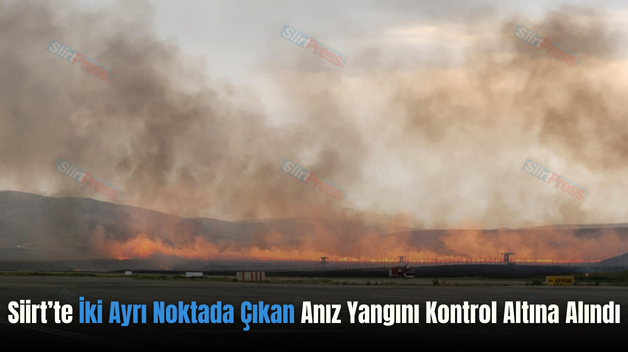 Siirt’te İki Ayrı Noktada Çıkan Anız Yangını Kontrol Altına Alındı