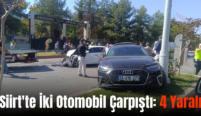 Siirt’te İki Otomobil Çarpıştı: 4 Yaralı