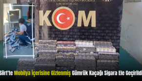 Siirt’te Mobilya İçerisine Gizlenmiş Gümrük Kaçağı Sigara Ele Geçirildi