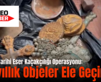 Siirt’te Tarihi Eser Kaçakçılığı Operasyonu: Binyıllık Objeler Ele Geçirildi