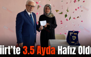 Siirt’te 3.5 Ayda Hafız Oldu