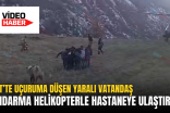 SİİRT’TE UÇURUMA DÜŞEN YARALI VATANDAŞ JANDARMA HELİKOPTERLE HASTANEYE ULAŞTIRDI!