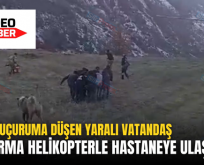 SİİRT’TE UÇURUMA DÜŞEN YARALI VATANDAŞ JANDARMA HELİKOPTERLE HASTANEYE ULAŞTIRDI!