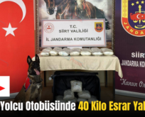 Siirt’te Yolcu Otobüsünde 40 Kilo Esrar Yakalandı