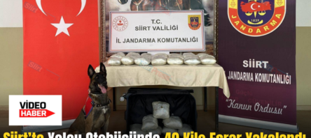 Siirt’te Yolcu Otobüsünde 40 Kilo Esrar Yakalandı